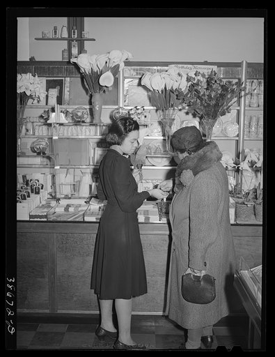 Ten-cent store on 47th Street. Customers are mostly Negroes. Chicago, Illinois