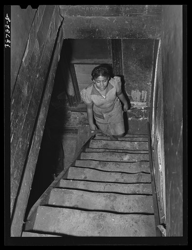 Untitled photo, possibly related to: Entrance to second floor of rooming house. Chicago, Illinois