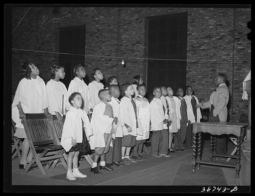 The children's choir at a Pentecostal church. Chicago, Illinois