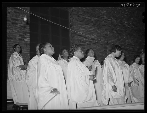 Choir of Pentecostal church. Southside of Chicago, Illinois