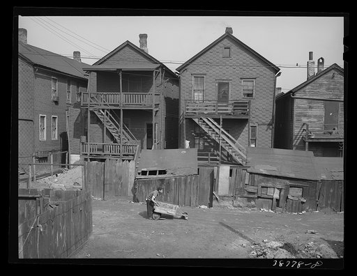 Rear of apartments rented to Negroes. Chicago, Illinois