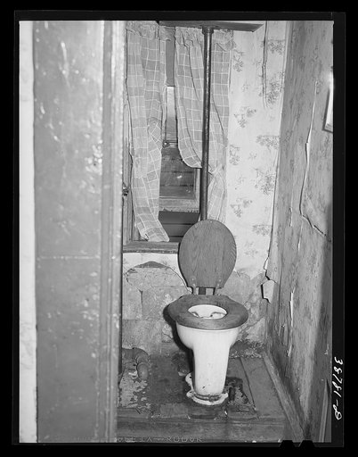 Toilet in home of family on relief. Chicago, Illinois