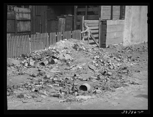 Rubbish piles are frequent in the Negro sections of Chicago, Illinois