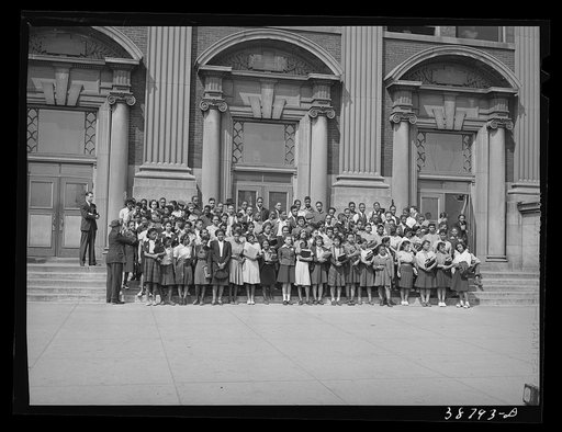 High school graduating class. Chicago, Illinois