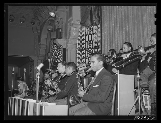 The band at the Savoy Ballroom. Chicago, Illinois