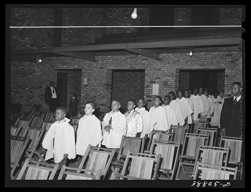 Processional of children's choir of the Pentecostal church. Chicago, Illinois