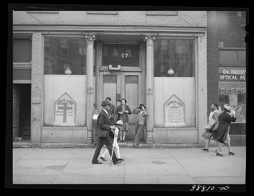 Untitled photo, possibly related to: "Storefront" church. Chicago, Illinois