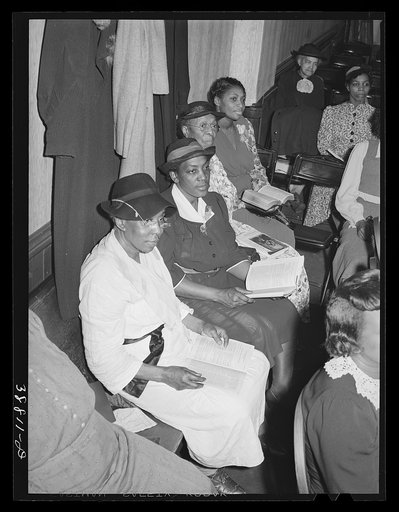 Members of the congregation of the "storefront" Baptist church. Chicago, Illinois