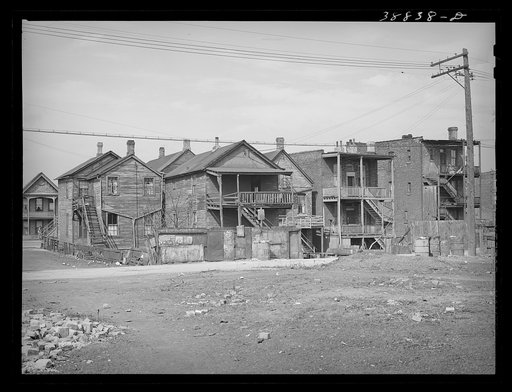 Dwellings in Negro section of Chicago, Illinois