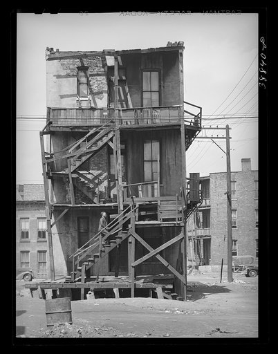 Untitled photo, possibly related to: Back of multi-family dwellings rented to Negroes. Chicago, Illinois