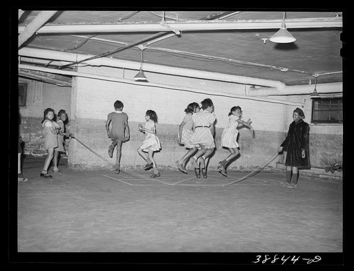 The basement of the Good Shepherd Community Center is largely used for recreational purposes. Chicago, Illinois