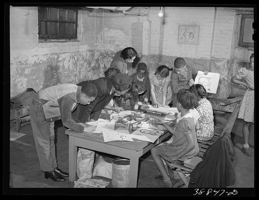 Art training is sponsored by the Good Shepherd Community Center. Chicago, Illinois