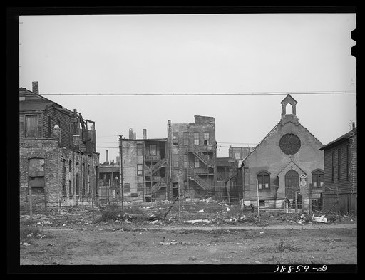Untitled photo, possibly related to: Chicago, Illinois. Scene in Negro section