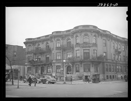 Kitchenette apartments on South Parkway, Chicago, Illinois. These are rented to Negroes