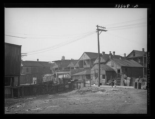 View in one of the Negro residential sections of Chicago, Illinois