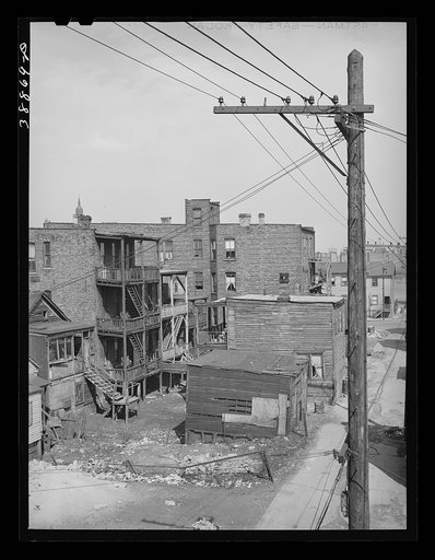 View in one of the Negro residential sections of Chicago, Illinois