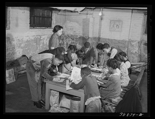 Training in art is sponsored by the Good Shepherd Community Center. Chicago, Illinois