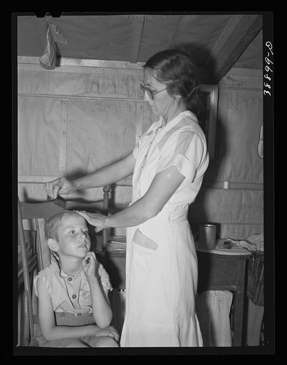 Mrs. Browning, FSA (Farm Security Administration Rehabilitation) borrower. Dead Ox Flat, Malheur County, Oregon