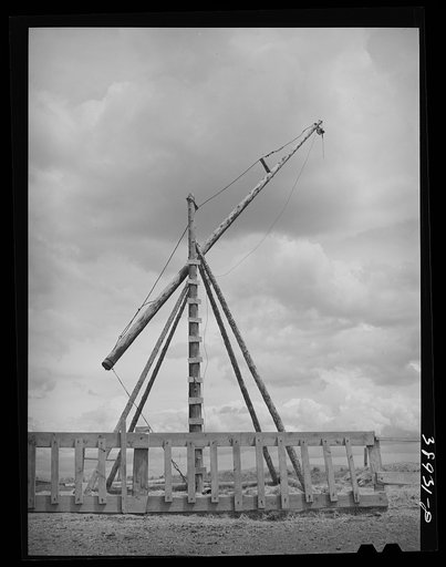Mormon haystacker on farm of Ray Halstead, FSA (Farm Security Administration) rehabilitation borrower. Dead Ox Flat, Malheur County, Oregon