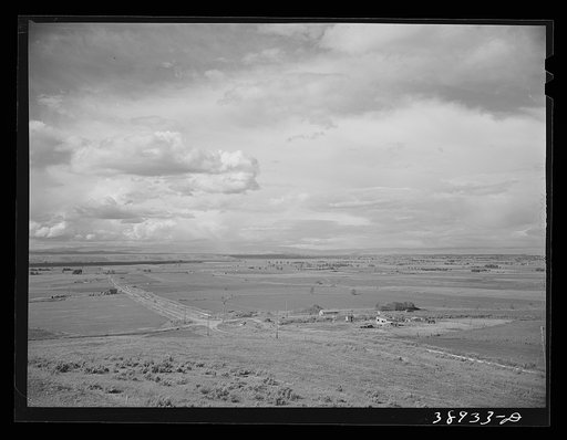 View of the Owyhee River Valley,  part of the Vale-Owyhee irrigation project. Malheur County, Oregon