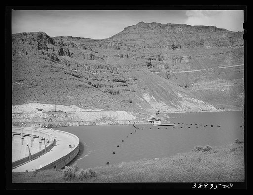 The Owyhee Reservoir above the Owyhee Dam. Malheur County, Oregon