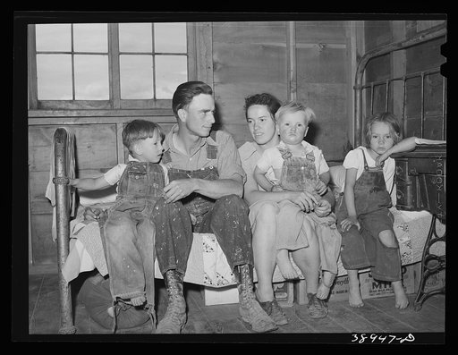 Family of Ray Halstead, FSA (Farm Security Administration) rehabilitation borrower. Dead Ox Flat, Malheur County, Oregon. He rents his land