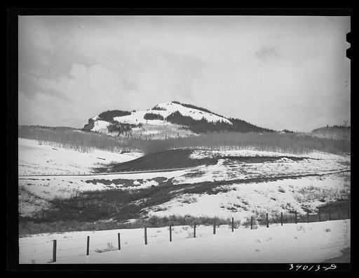 Snow-covered mountains. Grand County, Colorado