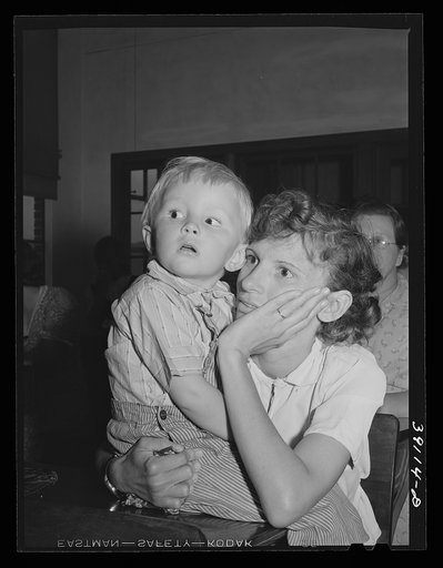 Mother and child at 4-H Club Spring fair. Adrian, Oregon