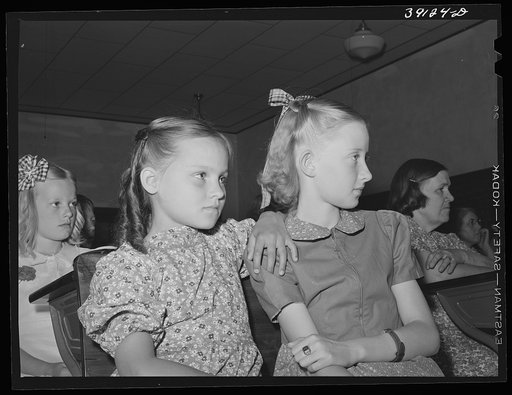Schoolgirls at the 4H Club Spring fair. Adrian, Oregon