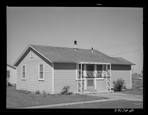 House for permanent farm worker at the FSA (Farm Security Administration) camp for farm workers. Caldwell, Idaho
