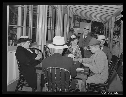Bridge game at Balboa Park, California