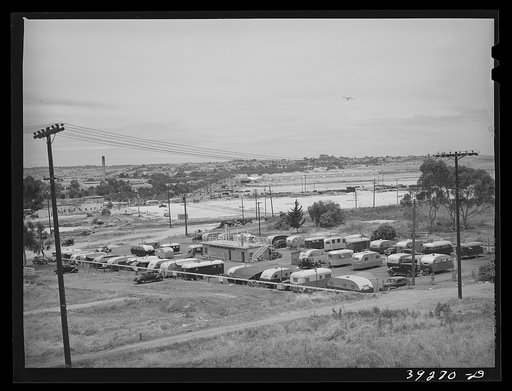 Overall view of trailer court. San Diego, California