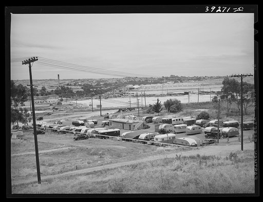Untitled photo, possibly related to: Overall view of trailer court. San Diego, California