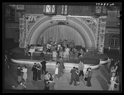 Mission Beach dance hall, amusement center. San Diego, California