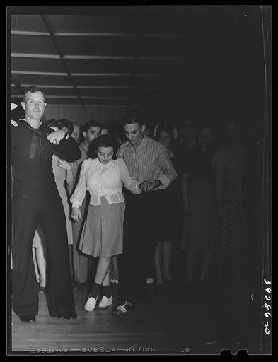 Couple at Sherman's dance hall (newlyweds). San Diego, California.