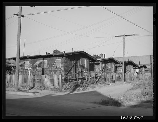 Alley housing in Mexican section. San Diego, California