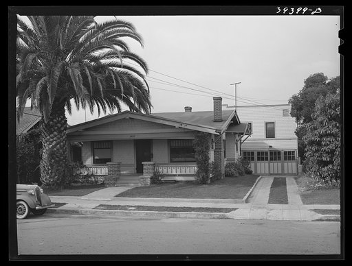 Untitled photo, possibly related to: Houses at 3677 Jackdaw Street. Rent has been increased from twenty-eight dollars per month to fifty dollars for house in front and twelve to thirty-five dollars for house in rear. San Diego, California