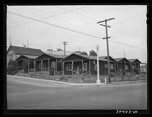 Group of houses rented to Mexicans. San Diego, California