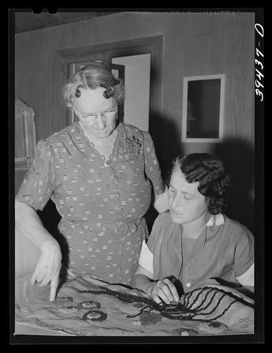 In the sewing class at the FSA (Farm Security Administration) labor camp. Caldwell, Idaho. This is a WPA (Work Projects Administration) project