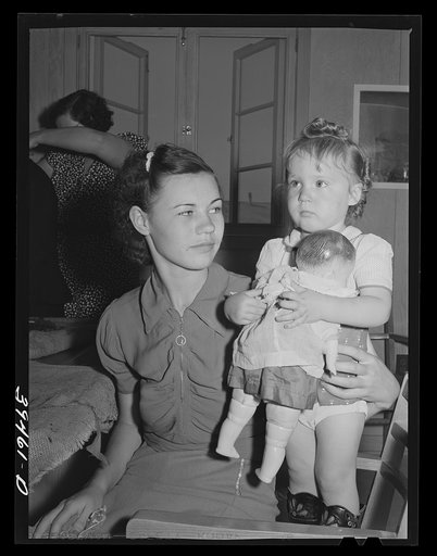 Untitled photo, possibly related to: In the sewing class at the FSA (Farm Security Administration) labor camp. Cadwell, Idaho. This is a WPA (Work Projects Administration) project