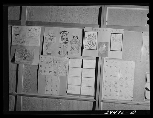 Untitled photo, possibly related to: Mothers and children watching program by schoolchildren at end of term. FSA (Farm Security Administration) labor camp. Caldwell, Idaho