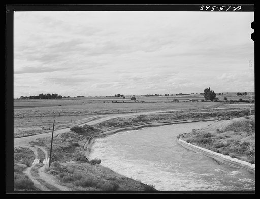 Untitled photo, possibly related to: Irrigation ditch. Canyon County, Idaho