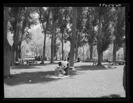 Picnicking at Riverside Park was part of the Fourth of July celebration at Vale, Oregon