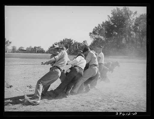 Tug of war. Fourth of July event at Vale, Oregon