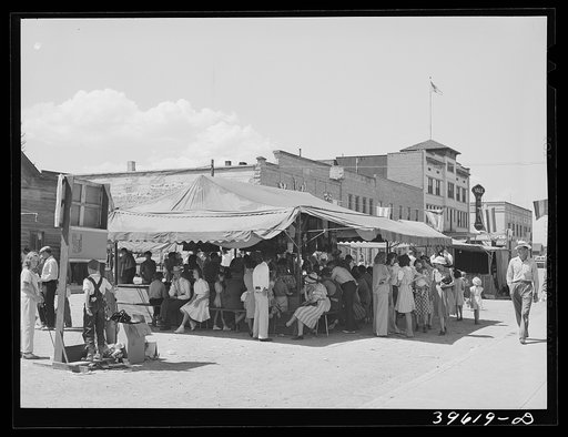 Bingo tent at the carnival in Vale, Oregon, on the Fourth of July