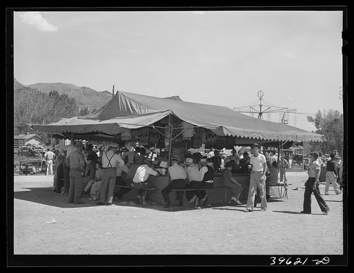 Bingo tent at the carnival in Vale, Oregon, on the Fourth of July