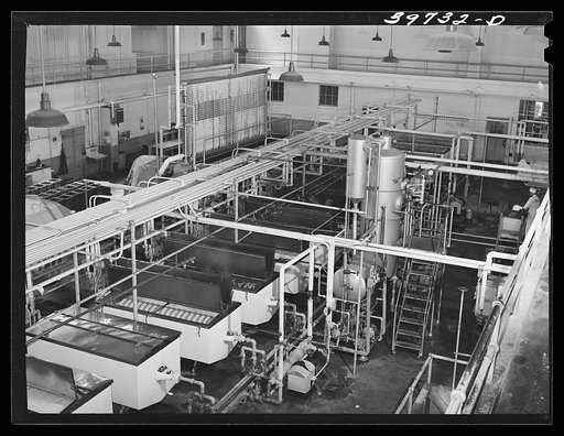 Untitled photo, possibly related to: Pasteurizing equipment at the Dairymen's Cooperative Creamery. Caldwell, Canyon County, Idaho
