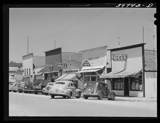 Main street of Cascade, Idaho