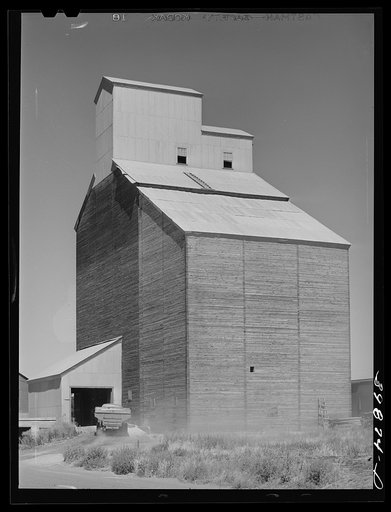 Untitled photo, possibly related to: Wheat elevator at Eureka. Walla Walla County, Washington