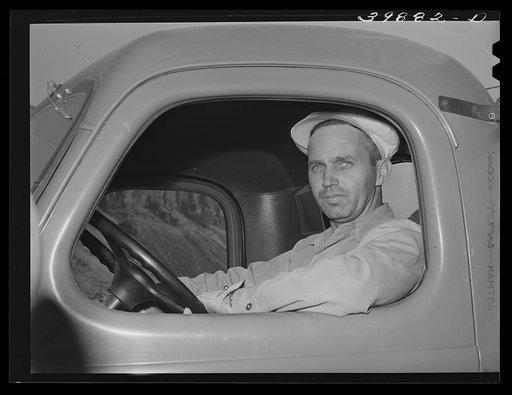 Driver of truck of the Walla Walla Grain Growers. Walla Walla County, Washington